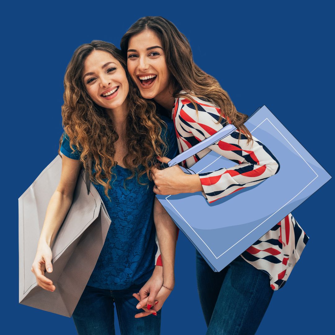 Two women shopping