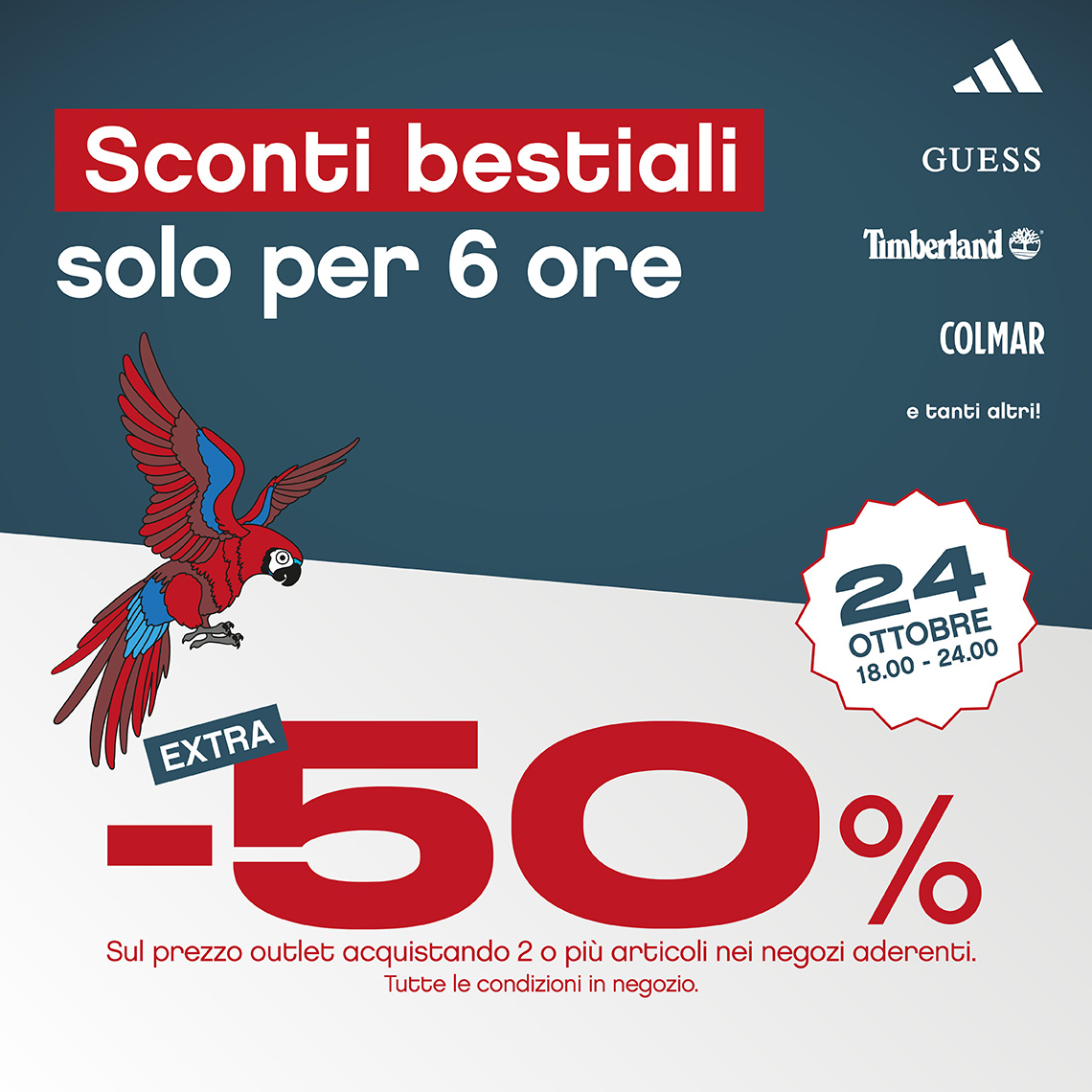 Jungle Night extra -50% 24 ottobre dalle 18 alle 24